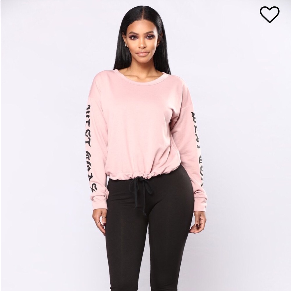 Fashion nova  Got it all sweater in pink